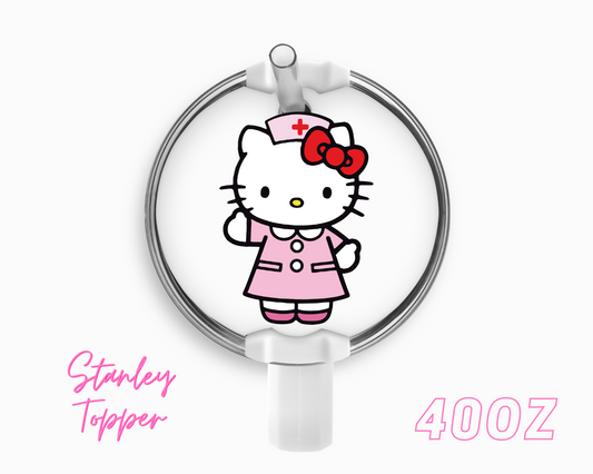 Pink Cat Nurse Stanley Topper